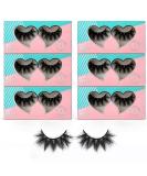 Shop 6 Pairs 18mm 3D Mink Eyelashes - 100% Handmade Soft & Fluffy False Lashes (Honey) - Reusable Full Volume Natural Look - Buy Online on GoSupps.com