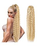 30 Long Curly Drawstring Ponytail Extension | Synthetic Hairpiece for Women - P18/613 - Buy Online on GoSupps.com