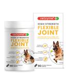 Vetzyme High Strength Flexible Joint Supplements for Senior Dogs (90 Tablets) - Hip and Joint Care with Chondroitin and Glucosamine Tasty Chicken Flavour 90 Count (Pack of 1) - Buy Online on GoSupps.com