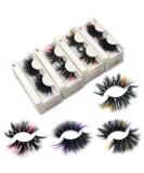 25mm Colored Mink Lashes - Dramatic Fluffy False Eyelashes for Festivals & Cosplay - 20 Pairs - Buy Online on GoSupps.com