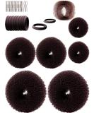 Hair Bun Maker Hair Doughnut Shaper( 2 Small  2 Medium  2 Large )Hair Doughnut Sock Bun For Girl (Brown) - Buy Online on GoSupps.com