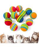 cobee Rainbow Cat Toy Ball 12 Pieces Large Cat Ball Toys 3.5 CM Interactive Cat Toy Ball Kitten Play Sports Chase Training Toy Ball - Buy Online on GoSupps.com