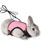 Adjustable Soft Rabbit Dishes with Elastic Leash for Small Pets - XL (34-42cm) - Pink Kitty & Bunny Walking Accessories - Buy Online on GoSupps.com