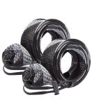 BASSDASH 7-1/2ft Casting Spinning Rod Sleeves - 2pcs Black & White | Protective Socks for Fishing Poles - Buy Online on GoSupps.com