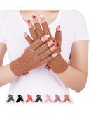 Disuppo Arthritis Gloves - Fingerless Compression Gloves for Pain Relief & Gaming | Rheumatic Arthritis Support for Men & Women (Brown M) - Buy Online on GoSupps.com