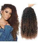 Goddess Locs Crochet Hair 18 | 6 Packs Curly Faux Locs Braids | Boho Style Hair Extensions | T1B/30 18 (Pack of 6) - Buy Online on GoSupps.com