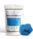 Premium Blue African Bath Sponge - Long Exfoliating Body Scrubber & Back Scrubber for Daily Use - Buy Online on GoSupps.com