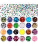Body Glitter Face Glitter Festival Glitter Hair Glitter Nail Glitter Nail Art Kit Cosmetic Glitter for Wax Melts Art Nail Crafting Card Making Scrapbooking Party (24 Colors) Colour 1 - Buy Online on GoSupps.com