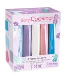 Scrapcooking Mermaid Fondant Set - 5 x 80g Light Blue Pink & Turquoise - Gluten-Free & Palm Oil-Free Cake Decoration - Buy Online on GoSupps.com