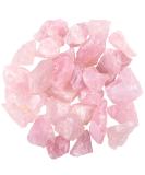 1lb Bulk Rose Quartz Rough Stones - Natural Raw Stones for Tumbling, Cabbing, Decoration - Wicca & Reiki Pink - Buy Online on GoSupps.com