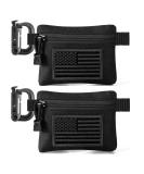 FRTKK Tactical Compact EDC Pouches - 2 Pack Military Molle Utility Organizer Coin Purse Keychain Credit Card Holder Waist Pack Black - Buy Online on GoSupps.com