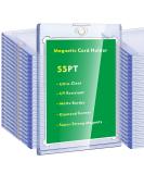 6 Pack Magnetic Trading Card Holder Case - 55pt Hard Case UV Resistant - Clear Viewing for Sports Cards & Collectors - Buy Online on GoSupps.com