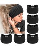 Buy PROPOG Boho Hairband Set for Women | 6 Pcs Wide Elastic Yoga Headbands - Black Hair Accessories for International Shipping - Buy Online on GoSupps.com