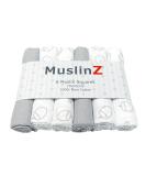 MuslinZ 6pk Baby Muslin Squares Burp Cloths 70x70cm - Woodland Print | 100% Cotton Absorbent & Breathable - Buy Online on GoSupps.com