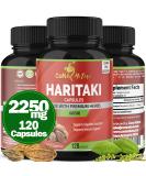 Cona Nature Organic India Haritaki Capsules 2250MG  Rejuvenation  Improving Digestion  Maintains Regularity | Non-GMO Vegan Gluten-Free Herbs and Supplements  120 Caps - Buy Online on GoSupps.com