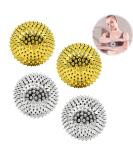 Fengyang Magnetic Acupressure Balls - 4 STK Igelball Massage for Stress Relief | Small Metal Hedgehog Balls in Gold & Silver - Buy Online on GoSupps.com