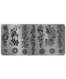 MoYou XL Bridal Nail Art Stamping Stencil - Elegant Flower Designs for Long Nails - Complete Manicure Kit - Buy Online on GoSupps.com