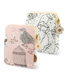 Amabro Sanitary Napkin Storage Bag 2PCS Period Bags Cute Sanitary Pad Storage Pouch Tampon Pantyliners Menstrual Bag Daisy Zipper Purse for Women Teen Girls School Travel Feminine Product(Bird) - Buy Online on GoSupps.com