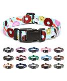 Mercano Adjustable Dog Collar - Soft Nylon Comfort & Stylish Pattern for Small to Medium Dogs & Cats (M Cookie Blue) - Buy Online on GoSupps.com