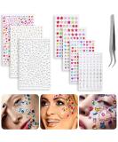 XANGNIER 1323Pcs Face Gems - Self-Adhesive Rhinestones & Jewels for Makeup Body Art Festivals & Crafts - Buy Online on GoSupps.com