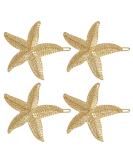 AUEAR 4PCS Starfish Hair Clips - Bridal Hairpin Set for Wedding Women Girls - Metal Beach Hair Pins - Mermaid Accessories - Buy Online on GoSupps.com
