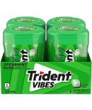 Trident Vibes Spearmint Rush Sugar Free Gum - 4 Bottles, 160 Pieces - Buy Online on GoSupps.com