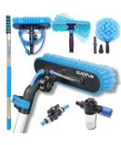 IGADPole 24ft(7m) Washing Kit: Water-fed Brush Cobweb Duster and 10 (25cm) Squeegee and Soap Dispenser Window Cleaning Pole Water Fed Telescopic Brush Window Cleaner Equipment 7m (24ft) Pole - Buy Online on GoSupps.com
