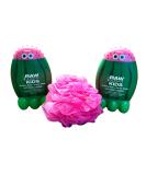 RAW Sugar Kids Bubble Bath and Body Wash Bundle: 2 Watermelon Lemonade (12 oz. ea.) + Pink Loofah - Buy Online on GoSupps.com