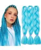 Tess Braids Extensions Blue - 60 cm Jumbo Kanecalon Hair Braids (3 Pack) for Box Braids - 100g Bundle - Buy Online on GoSupps.com