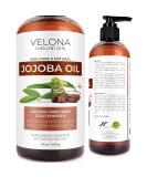 Jojoba Oil - 16 oz (With Pump) | 100% Pure and Natural | Golden, Unrefined, Cold Pressed, Hexane Free | Moisturizing Face, Hair, Body, Skin Care, Stretch Marks, Cuticles Jojoba Oil 16 oz - Buy Online on GoSupps.com