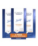 Secret Clinical Strength Antiperspirant Deodorant for Women - Stress Response Clear Gel 1.6 Oz (Pack of 3) - Buy Online on GoSupps.com
