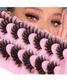 JIMIRE Mink Lashes Fluffy Cat Eye Lashes Wispy 6D Volume False Eyelashes Look Like Extensions Thick Soft Curly Fake Lashes 7 Pairs Pack 18MM Mink Fluffy - Buy Online on GoSupps.com