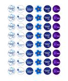 48 Alzheimer's Awareness Charity Fundraising Themed Edible Wafer Paper Cake Toppers Decorations - 2.5cm circles - Buy Online on GoSupps.com