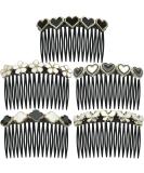 MARY LAVENDER Side Hair Comb for French Twist Bangs Hair Pin Clips Hair Accessories Decorative Comb for Women Kids Girls 5pcs - Buy Online on GoSupps.com