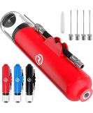 Hand Pump for Balls with 5 Needles - Fast Inflation for Basketball, Soccer, Volleyball, Football - Red - Buy Online on GoSupps.com