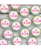 20 x Precut Pink Day Breast Cancer Awareness Fundraising Edible Wafer Paper Cupcake Toppers For Cake - Buy Online on GoSupps.com