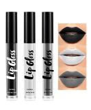 Halloween Makeup Lip Stain Set | Spooktacular Creations | 3 PCS Waterproof Matte Liquid Lipstick for SFX Cosplay & Stage Makeup (Black White Gray - Buy Online on GoSupps.com