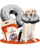 Pfotengut Inflatable Dog Breaker Crane with Air Pump - Premium Protective Collar for Dogs & Cats (2023) - Leak Protection & Improved Neck Support - Buy Online on GoSupps.com