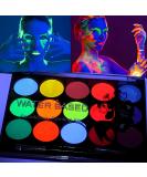 UV Black Light Face Paint - Glow in the Dark Body Paint for Parties Clubs and Cosplay - Multicolor Makeup - Buy Online on GoSupps.com
