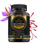 Golden Saffron Selenium 200mcg - Support Thyroid, Prostate Health - Non-GMO, Gluten-Free USA - Tasteless - Buy Online on GoSupps.com
