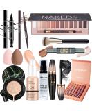 YBUETE Makeup Set Makeup Kit for Women Full Kit Makeup Gift for Girls Teens Eyeshadow Foundation CC Cream Primer Counter Stick Brush Sponge Lipsticks Eyebrow Pencil Mascara Eyeliner Set C - Buy Online on GoSupps.com