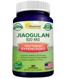 Jiaogulan Supplement - 180 Capsules with Black Pepper Extract | AMPK Activator & Adaptogen Pills | Max Strength 820mg Southern Ginseng Root Powder - Buy Online on GoSupps.com