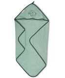 Ullenboom 75x75 cm Sage Green Hooded Towel for Babies | 100% Cotton Oeko-Tex Certified EU Made | Ideal Bathrobe for Children Up to 3 Years - Buy Online on GoSupps.com