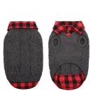 Cit toile Warm Dog Sweater - Stylish Turtleneck Knit for Small & Medium Pets | Autumn Winter Puppy Clothing | Cozy Gray Coat with Linen Holes - Buy Online on GoSupps.com