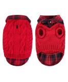 Cit toile Warm Dog Sweater - Turtleneck Knit Coat for Small & Medium Pets | Autumn Winter Puppy Clothing with Linen Holes - Red S - Buy Online on GoSupps.com