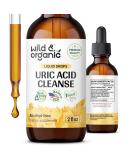Wild & Organic Uric Acid Cleanse Drops - Tart Cherry & Chanca Piedra Supplement for Kidney Support & Detox - 2 oz Uric Acid Flush - Buy Online on GoSupps.com