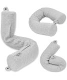 Twist Memory Foam Travel Pillow for Neck Chin Lumbar and Leg Support - for Traveling on Airplane Bus Train or at Home - Best for Side Stomach and Back Sleepers - Adjustable Bendable Roll Pillow One Size Gray - Buy Online on GoSupps.com