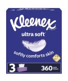 Kleenex Ultra Soft Facial Tissues, Soft Facial Tissue, (360 Total Tissues), 120 Count (Pack of 3) - Buy Online on GoSupps.com