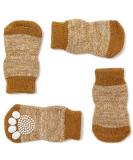 Pet Heroic Indoor Anti-Slip Socks for Dogs & Cats - 8 Sizes (S to 5XL) | Paw Protection & Traction with Silicone Gel - Brown Large - Buy Online on GoSupps.com