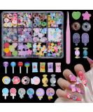 Buy 3D Candy Nail Charms | Lollipop Donuts & Colorful Shapes for Nail Art DIY | Cute Assorted Designs & Pickup Tools - Buy Online on GoSupps.com